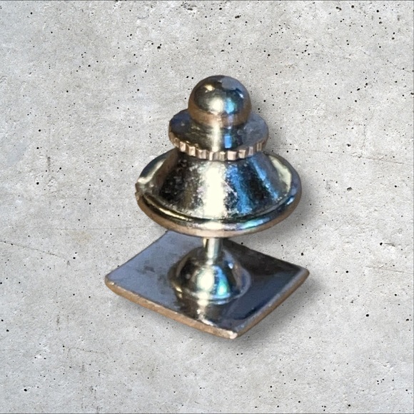 Vintage Sterling Silver Men’s Tie Pin Square Etched Unsigned - Picture 6 of 6